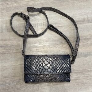 Freebird Lavender Crocodile Crossbody Bag